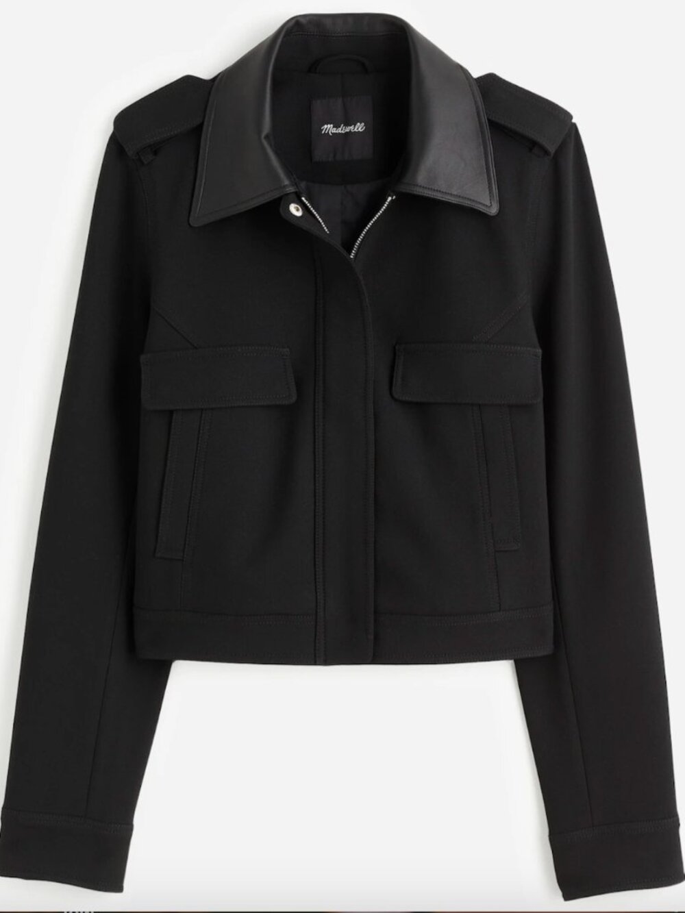 Madewell Shrunken Black Utility Jacket - Picture 2 of 5